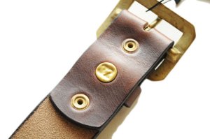 画像12: ART BROWN アートブラウン VGB40142AB クロムエクセルレザー 40mm幅 真鍮バックル ギャリソンベルト プルアップレザー ゴールド ホーウィン社  オイルドレザー グッズ ベルト 日本製