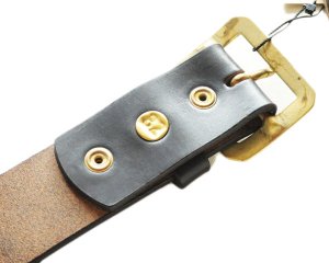 画像6: ART BROWN アートブラウン VGB40142AB クロムエクセルレザー 40mm幅 真鍮バックル ギャリソンベルト プルアップレザー ゴールド ホーウィン社  オイルドレザー グッズ ベルト 日本製