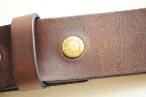 画像10: ART BROWN アートブラウン VGB40142AB クロムエクセルレザー 40mm幅 真鍮バックル ギャリソンベルト プルアップレザー ゴールド ホーウィン社  オイルドレザー グッズ ベルト 日本製