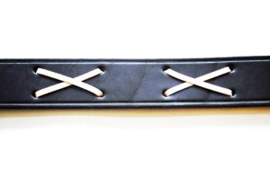 画像6: CUSHMAN クッシュマン Lot.29154 JOHNNY BELT 映画「乱暴者」でマーロン・ブランドが演じる  ジョニーが着用していたベルト を再現した "ジョニーベルト" 40mm カウハイド クロスステッチ クリッピング 仕様 ダブルピン バックル 取り外し可能 タン×ブラックのコンビネーション！