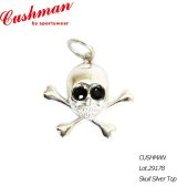 クッシュマン　スカルシルバートップ　程よい大きさでネックレスのポイントに！　CUSHMAN　[29178]