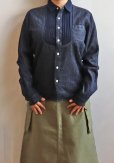 画像11: graphzero グラフゼロ GZ-PTDL-0208 プリーテッドドレスL/Sシャツ きれいなシルエットで着られる デニムシャツ クラシカル ワーク 男女兼用 ユニセックス 長袖シャツ