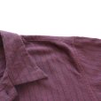 画像9: CUSHMAN クッシュマン 25577 STRIPE NEL OPEN COLLAR SHIRTS 大人な ダークカラー の ストライプ ネル オープンカラーシャツ ワインレッド 長袖シャツ ネルシャツ
