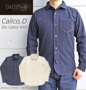 画像1: DALEE'S&CO ダリーズアンドコー Calico.D 30s Calico shirt ダリーズ を 代表するシャツモデル ドレス & ワーク の キャラコシャツ スタイリッシュかつ独創的なデザイン で 毎シーズン人気の キャラコシャツ トップス 長袖シャツ