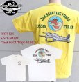 画像1: BUZZ RICKSON'S バズリクソンズ BR79126 S/S T-SHIRT 2nd SCOUTING FORCE プリントTシャツ アメリカ海軍 偵察隊 第355戦闘大隊 P-51マスタング プリント デザイン コットン100％ ミリタリー半袖 Tシャツ (1)