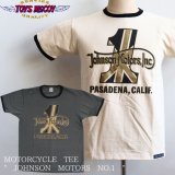 TOYS McCOY トイズマッコイ TMC2339 MOTORCYCLE TEE " JOHNSON MOTORS NO.1 " ビル・ジョンソン トライアンフ モーターサイクル デザイン 半袖Tシャツ