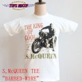TOYS McCOY トイズマッコイ　TMC2306 S. McQUEEN™ TEE " BARBED-WIRE " 大暴走 マックィーン トライアンフTR6 モノクローム プリント　Tシャツ 半袖Tシャツ