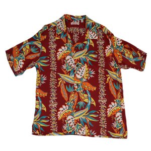 画像12: SUN SURF サンサーフ SS38804 RAYON HAWAIIAN SHIRT “BIRD OF PARADISE & MONSTERA”　ハワイアンシャツ  アロハシャツ バードオブアイランド モンステラ ボーダー・パターン レーヨン羽二重