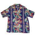 画像2: SUNSURF サンサーフ SS38804 RAYON HAWAIIAN SHIRT “BIRD OF PARADISE & MONSTERA”　ハワイアンシャツ  アロハシャツ バードオブアイランド モンステラ ボーダー・パターン レーヨン羽二重 (2)