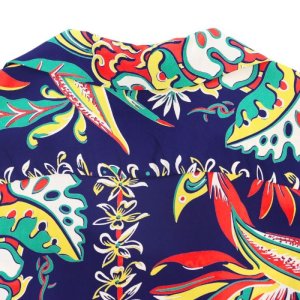 画像11: SUN SURF サンサーフ SS38804 RAYON HAWAIIAN SHIRT “BIRD OF PARADISE & MONSTERA”　ハワイアンシャツ  アロハシャツ バードオブアイランド モンステラ ボーダー・パターン レーヨン羽二重