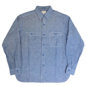 画像4: BUZZ RICKSON'S バズリクソンズ BR25995 BLUE CHAMBRAY WORK SHIRTS (LONG SLEEVE) 1950年代 U.S.NAVY 米海軍 ユーティリティ シャツ ブルーシャンブレーシャツ ワークシャツ ミリタリーシャツ ヴィンテージ  復刻 経年変化 長袖シャツ