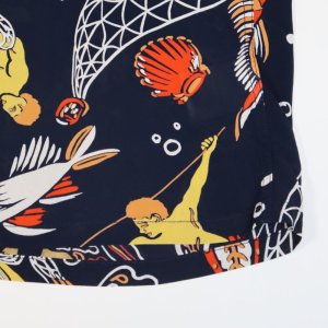 画像8: SUNSURF サンサーフ SS39134 KEONI OF HAWAII “WAIKIKI REEF” by JOHN MEIGS ケオニオブハワイ ジョンメイグス ワイキキフリー ヴィンテージディーティール 抜染プリント オールオーバーパターン フィラメントレーヨン　ハワイアンシャツ アロハ 半袖 東洋エンタープライズ