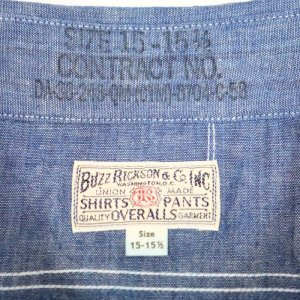 画像7: BUZZ RICKSON'S バズリクソンズ BR25995 BLUE CHAMBRAY WORK SHIRTS (LONG SLEEVE) 1950年代 U.S.NAVY 米海軍 ユーティリティ シャツ ブルーシャンブレーシャツ ワークシャツ ミリタリーシャツ ヴィンテージ  復刻 経年変化 長袖シャツ