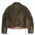 画像14: Y'2LEATHER ワイツーレザー  LADY'S LR-01 STEER SUEDE FRINGE JACKET レディース ステアスエード フリンジ ジャケット ウエスタン 革紐 クレセントポケット スマイルポケット 本革 牛革 革ジャン レザージャケット