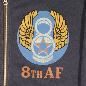 画像9: TOYS McCOY トイズマッコイ TMC2365 C-2 SWEAT 8TH AF " FLIGHT "A" NCO ACADEMY " ミリタリースウェット 空軍 士官学校 アカデミー C-2セーター プリント フルジップ 裏起毛 スウェット トレーナー