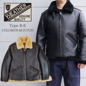 画像1: Y'2 LEATHER ワイツーレザー B-6 COLOMER SHEEP SKIN Type B-6 フライトジャケット ミリタリージャケット シープスキン レザー ムートン  本革 コロメール社 コロメールムートン