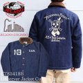 JELADO×COLIMBO CT83418B Observer Jacket Custom Indigo ジェラード　コリンボ コラボレーション ダブルネーム オブザーバー ジャケット カスタム インディゴ " Robbers Roost " (ロバースルースト) アラスカ CBs シービーズ Seabees ドクロ プリント ミリタリージャケット 