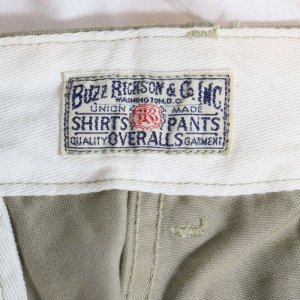画像10: BUZZ RICKSON’S バズリクソンズ BR40025 ORIGINAL SPEC. CHINOS (ONE WASH) オリジナルチノ ミリタリーチノ チノパン トラウザー ジョッパーズスタイル ワンウォッシュ (ONE WASH)