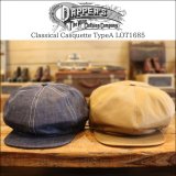 DAPPER'S ダッパーズ1685 Classical Casquette TypeA ベーシック クラシカルキャスケット オールシーズン デニム キャメルドリル 経年変化 ワークスタイル ハンチング キャスケット 帽子 キャップ
