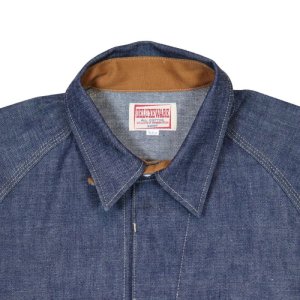 画像7: DELUXEWARE デラックスウエア40s DENIM SHIRT 7640 40sデニムシャツ 人気定番 デニムシャツ ダック裏地 ノンウォッシュ リジット ワークウェア 長袖シャツ コットン100％ 3/1綾織り 10.5ozヴィンテージデニム ザラ織り