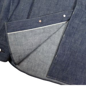 画像14: DELUXEWARE デラックスウエア40s DENIM SHIRT 7640 40sデニムシャツ 人気定番 デニムシャツ ダック裏地 ノンウォッシュ リジット ワークウェア 長袖シャツ コットン100％ 3/1綾織り 10.5ozヴィンテージデニム ザラ織り