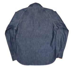 画像15: DELUXEWARE デラックスウエア40s DENIM SHIRT 7640 40sデニムシャツ 人気定番 デニムシャツ ダック裏地 ノンウォッシュ リジット ワークウェア 長袖シャツ コットン100％ 3/1綾織り 10.5ozヴィンテージデニム ザラ織り