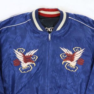 画像7: TAILOR TOYO テーラー東洋 TT15491-128 / Early 1950s Style Acetate Souvenir Jacket “DRAGON HEAD” × “ROARING TIGER” スカジャン  ドラゴン 辰 龍 タイガー 虎 イーグル 刺繍 スカ スーベニアジャケット