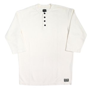 画像9: DALEE'S&CO ダリーズ Rail Nit.C...RAIL ROAD KNIT 七分袖 レイルロードニット Tシャツ 特殊ピケニット 1920年代 ワークニット ハニカム 伸縮性 ヘンリーネック ニット 薄手 7分袖Tシャツ Tシャツ トップス 日本製