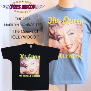 画像1: TOYS MAcCOY トイズマッコイ TMC2414 MARILYN MONROE TEE " The Queen of HOLLYWOOD " マリリンモンロー Tシャツ  ザクイーンオブハリウッド 写真 肖像 プリント Tシャツ アメカジ 天竺 丸胴 アメリカコットン 米綿 半袖Tシャツ