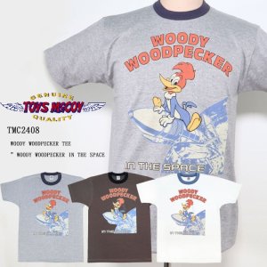 画像1: TOYS MAcCOY トイズマッコイ TMC2408 WOODY WOODPECKER TEE " WOODY WOODPECKER IN THE SPACE ウッディ ウッドペッカー スペースシャトル ディスカバリー号 プリント Tシャツ sts-70 リンガー 綿100％ アメカジ 半袖 Tシャツ