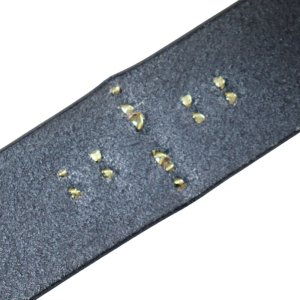画像9: CUSHMAN クッシュマン Lot.29262 30mm SINGLE PIN STUDS BELT カウハイド 牛革 職人手打ち スタッズベルト スタッズ 手染 ストーン クリッピング仕様 ダブルピン バックル 取り外し可能 タン×ブラック