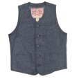 画像4: CUSHMAN クッシュマン ２１８９３　ＢＬＡＣＫ　ＣＨＡＭＢＲＡＹ　ＷＯＲＫ　ＶＥＳＴ ブラックシャンブレーワークベスト アーリースタイル クラシカル ワークスタイル 30's MIX BLACK シャンブレー コットン100％　日本製 madeinjapan