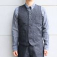 画像2: CUSHMAN クッシュマン ２１８９３　ＢＬＡＣＫ　ＣＨＡＭＢＲＡＹ　ＷＯＲＫ　ＶＥＳＴ ブラックシャンブレーワークベスト アーリースタイル クラシカル ワークスタイル 30's MIX BLACK シャンブレー コットン100％　日本製 madeinjapan (2)