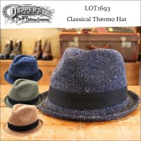 DAPPER'S ダッパーズ 1693 Classical Thermo Hat クラシカル サーモハット 編み立てハット コンニャク 綿糸 麻糸 擬麻 イミテーション麻 原料 コットンニットテープ グッズ 帽子 ハット