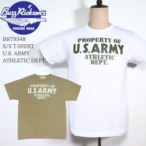 画像1: BUZZ RICKSON'S バズリクソンズ BR79348 S/S T-SHIRT PROPERTY OF U.S. ARMY ATHLETIC DEPT 米陸車財産 プリント アンダーウェア No.436 コヨーテブラウン 半袖Tシャツ Tシャツ ミリタリーTシャツ プリントTシャツ