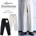 WEARMASTERS by ATTRACTIONS ウエアマスターズ アトラクションズ Summer Trousers リネン 麻　１００％ サマートラウザー レギュラーフィット・テーパー ボトムライン 通気性 撥水 速乾 トラウザーズ ボトム パンツ 