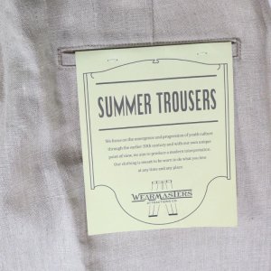 画像14: WEARMASTERS by ATTRACTIONS ウエアマスターズ アトラクションズ Summer Trousers リネン 麻　１００％ サマートラウザー レギュラーフィット・テーパー ボトムライン 通気性 撥水 速乾 トラウザーズ ボトム パンツ 