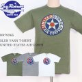 BUZZ RICKSON'S バズリクソンズ BR79365 SLUB YARN T-SHIRT UNITED STATES AIR-CORPS スラブヤーン Tシャツ ユナイテッド ステイツ エアコープス 米陸軍航 パッチマーク ミリタリー トリコロールデザイン Tシャツ スラブ織 半袖Tシャツ