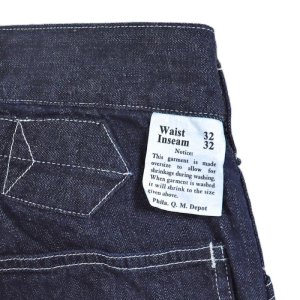 画像14: BUZZ RICKSON'S バズリクソンズ BR41106 TROUSERS, WORKING, DENIM  ミリタリー デニムトラウザー 5ポケット ワークパンツ ミリタリーパンツ デニムパンツ 日本製 MADEINJAPAN