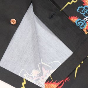 画像10: SAMURAI JEANS サムライジーンズ SSA24-01 龍柄ハワイアンシャツ コットン100％ 高密度平織 アロハシャツ 和柄 龍 ドラゴン 辰年 半袖シャツ madeinjapan 日本製