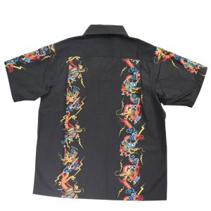 画像13: SAMURAI JEANS サムライジーンズ SSA24-01 龍柄ハワイアンシャツ コットン100％ 高密度平織 アロハシャツ 和柄 龍 ドラゴン 辰年 半袖シャツ madeinjapan 日本製
