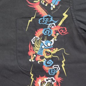 画像8: SAMURAI JEANS サムライジーンズ SSA24-01 龍柄ハワイアンシャツ コットン100％ 高密度平織 アロハシャツ 和柄 龍 ドラゴン 辰年 半袖シャツ madeinjapan 日本製