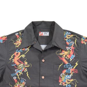 画像5: SAMURAI JEANS サムライジーンズ SSA24-01 龍柄ハワイアンシャツ コットン100％ 高密度平織 アロハシャツ 和柄 龍 ドラゴン 辰年 半袖シャツ madeinjapan 日本製