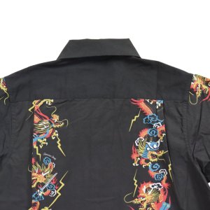 画像14: SAMURAI JEANS サムライジーンズ SSA24-01 龍柄ハワイアンシャツ コットン100％ 高密度平織 アロハシャツ 和柄 龍 ドラゴン 辰年 半袖シャツ madeinjapan 日本製