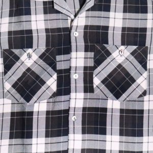 画像9: DELUXEWARE  デラックスウエア RCS-04L RAYON DUCK SHIRT レーヨン ダックシャツ レーヨン100％ オックス織り 長袖シャツ モノクロオンブレ柄 日本製 madeinjapan
