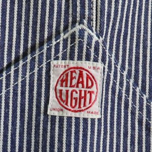 画像6: HEADLIGHT ヘッドライト HD42456 11oz. HICKORY STRIPE OVERALLS ヒッコリーストライプ製オーバーオール アンカーフック トライアングルポケットダイヤモンドバック ドーナツボタン anchor hook triangle pocket donut button 日本製 madeinjapan
