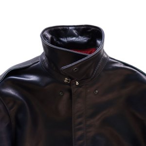 画像15: Y'2 LEATHER ワイツーレザー INDIGO HORSE Type A-2 インディゴ ホース cotton dyed twill コットン ツイル talon タロン 馬革 本革 天然 leather jacket レザージャケット red cotton lining レッドコットン horsehide ホースハイド 藍 アウター 日本製 madeinjapan 