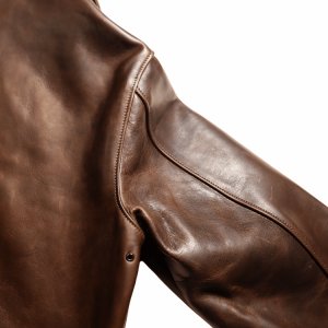 画像17: BUZZRICKSONS バズリクソンズ BR80646 Type A-2 “WERBER SPORTSWEAR CO. ORDER No. 39-2951P” アウター ジャケット フライトジャケット flight jacket outer レザー leather 台襟なし フックレスジッパー 馬革 BRONCO HIDE ブロンコハイド  茶リブ