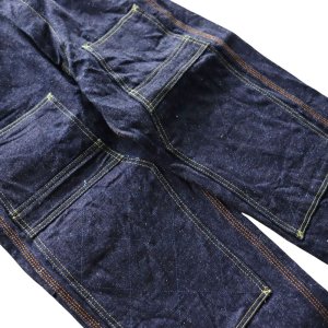画像10: SAMURAI JEANS サムライジーンズ SM410DBN サムライ自動車倶楽部 17ozダブルニーワークパンツ 特ザラセルビッチデニム ヘビーオンス 自動車倶楽部タイヤボタン 日章ネームラベル パーツ柄スレーキ トリプルステッチ ダイヤモンドステッチ 銅製サムライリベット ワンウォッシュ 日本製