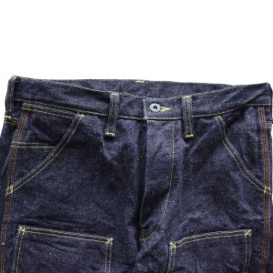 画像6: SAMURAI JEANS サムライジーンズ SM410DBN サムライ自動車倶楽部 17ozダブルニーワークパンツ 特ザラセルビッチデニム ヘビーオンス 自動車倶楽部タイヤボタン 日章ネームラベル パーツ柄スレーキ トリプルステッチ ダイヤモンドステッチ 銅製サムライリベット ワンウォッシュ 日本製